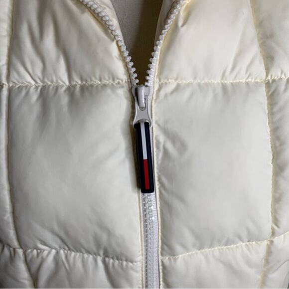 Vintage 90s Tommy Hilfiger Ski Team USA white puffer insulated jacket size large - Picture 4 of 7